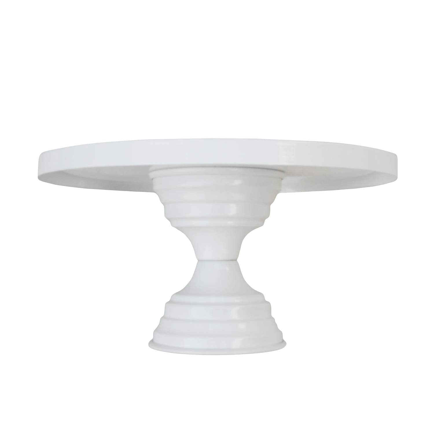 Anushka Metals Non Revolving Cake Stand 11 Inch Diameter (Top), Pedestal Metal (White Colour Finish)